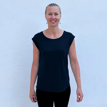 Bambusový Volný Top Easy Bez Rukávu Námořnický Modrý Dámský Velikost: M