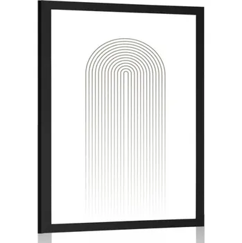 Plakát Dovido Plakát minimalistická duha Mid-Century