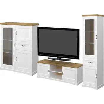 Obývací stěna Obývací sestava 3.05 m bílá / dub harbor Riva