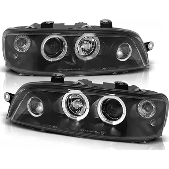 Přední světlomet PŘEDNÍ SVĚTLOMETY, SVĚTLA, LAMPY FIAT PUNTO, 1999-2003, ANGEL EYES, ČERNÉ BLACK S MLHOVKOU (LPFI02)
