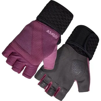 Fitness rukavice Fitforce NAAG XS Fialová, Šedá, Černá