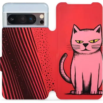 Pouzdro na mobilní telefon Flipové pouzdro Mobiwear - Google Pixel 8 Pro - VP54S Kocourek (Knížkové flip pouzdro, obal, kryt na mobil Google Pixel 8 Pro - VP54S Kocourek, materiál Umělá kůže + TPU - ochrana 360°, stojánek, silikonová vanička, magnetické zavírání)