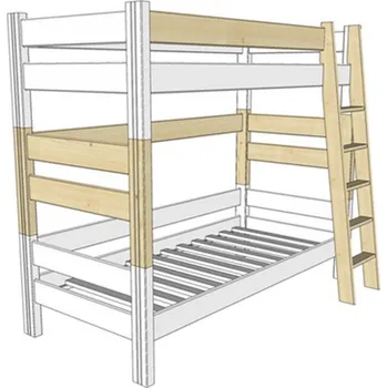 Postel Gazel Sendy 60 spojovací díl smrk bílá lak