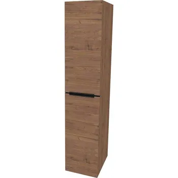 Kotel Mereo - CN594LPBORP1 - Mailo, koupelnová skříňka vysoká 170 cm, černé madlo, Multidecor, Ořech Predazzo