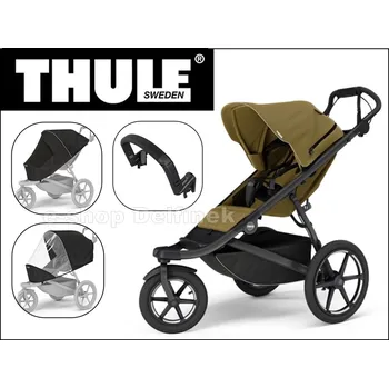 Kočárek Thule Urban Glide 3 + madlo + pláštěnka + moskytiera 2024 Barva: Nutria Green