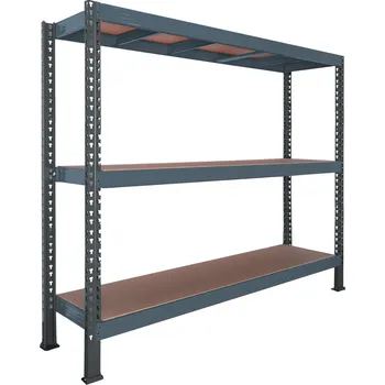 Dílenský regál Nekonečný průmyslový regál Trestles RNC 2000x1600x800, nosnost 2400 kg, 3 police Barva: šedá