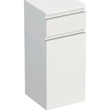 Koupelnový nábytek Koupelnová skříňka nízká Intedoor TRENTA bílá matná 35 x 83,4 x 35 cm TRE SN 35 1Z K S B073