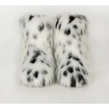 Dámská zimní obuv Dámské kožešinové boty chlupaté sněhule Barva: Průhledná, Velikost: 42