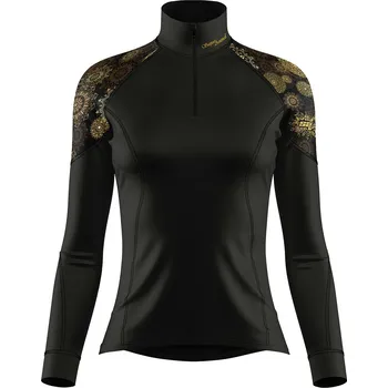 Dámské funkční triko dlouhý rukáv se zipem GOLDEN EYE černá Bamboo Light New - Žlutá / L