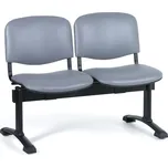 Antares Kožená lavice do čekáren VIVA, 2-sedák, šedá