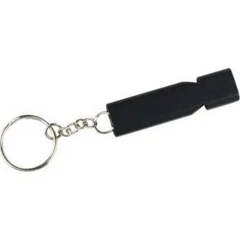 Dvojitá hlasitá SOS píšťalka klíčenka - černá