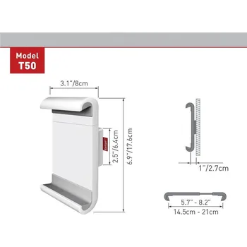 Televizní držák BARKAN nástěnný DRŽÁK, na 1 TV/plochý monitor, diag. max 7 palců, rotace, max tablety, "T50"