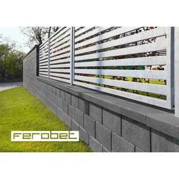 Plot FEROBET Plotová tvárnice poloviční STANDARD - 19,5*19,5*19cm - Antracit