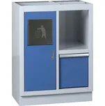 B2B Partner Dílenská skříňka s odpadkovým košem k pracovní desce EXPERT, 680 x 455 x 910 mm, modrá