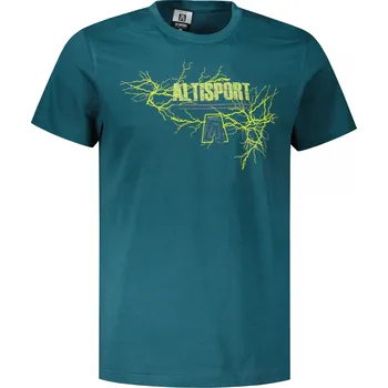 Pánské triko ALTISPORT CARRYOVER ALM165129 PETROLEJOVÁ S