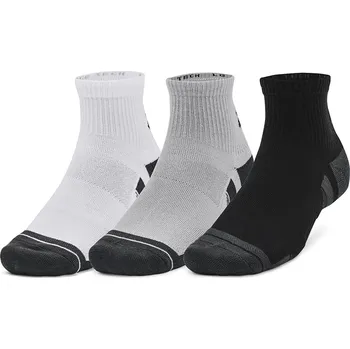 Pánské ponožky Vysoké funkční ponožky Under Armour PERFORMANCE TECH QUARTER SOCKS (3 PAIRS) šedé 1379510-011 - M | UK 10,5 | US 11,5