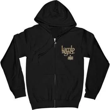 Pánská mikina Merch Lamb Of God: Lamb Of God Unisex Zipped Hoodie: Ashes Of The Wake Album Cover (back Print) (small) S