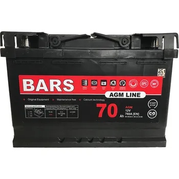 Autobaterie Autobaterie BARS AGM Line 12V 70Ah 760A (BARS AGM 12V 70Ah)