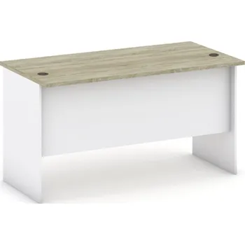 Psací stůl B2B Partner Kancelářský psací stůl MIRELLI, 140x80 cm, bílá/dub sonoma