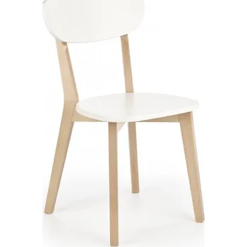 Jídelní židle Jídelní židle BUGGI — masiv, přírodní / bílá