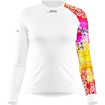 Dámské funkční triko s dlouhým rukávem CANDY bílá Bamboo Thermo - Růžová / L