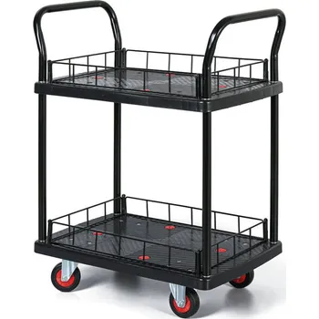 Plošinový vozík B2B Partner Policový vozík, 2 police, 150 kg, 585x410 mm