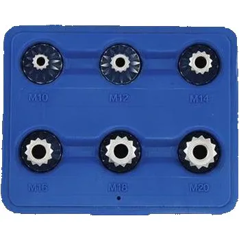 Gola sada Triumf Hlavice nástrčné 1/2", XZN M10 - M20, vrtané, extra krátké, sada 6 dílů