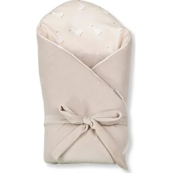 Zavinovačka KLUPS Zavinovačka bez vyztužení s mašlí Velvet Gaja Goose beige 75x75 cm