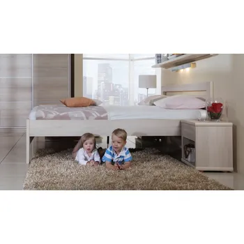 Postel BMB Karlo Klasik lamino postel 90 x 200 cm, Akát, rovné rohy