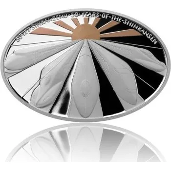 2014 - Stříbrná mince 1 NZD 50 let Šinkanzenu