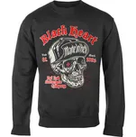 mikina bez kapuce pánské - GRAVITY GREY - BLACK HEART - 17494