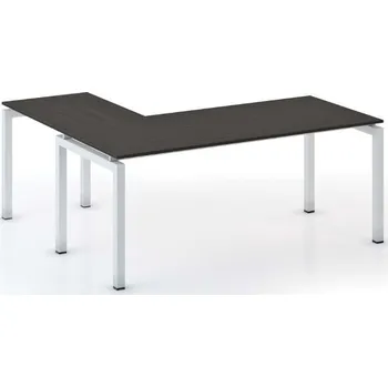 B2B Partner Rohový kancelářský stůl PRIMO SQUARE, 180x180 cm, wenge