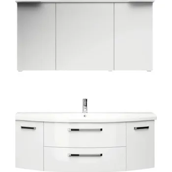 Koupelnový nábytek Koupelnová sestava Pelipal xpressline 4010 144 cm bílá vysoce lesklá 4010.1406209