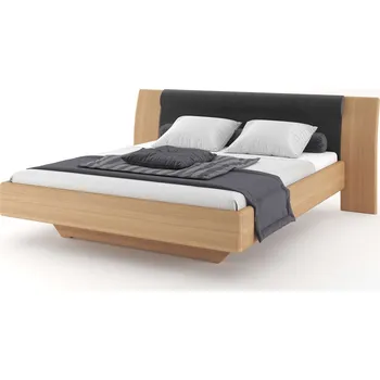 Postel Jelínek Flabo s čalouněným čelem 160 x 200 cm, MYSTIC, alder olej, DUB, bez úložného prostoru, výška 42 cm