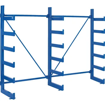 Dílna B2B Partner Konzolový regál, jednostranný, 2000 x 2700 x 624 mm, 6 pater