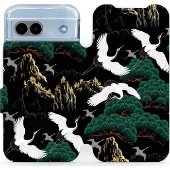 Pouzdro na mobilní telefon Flipové pouzdro Mobiwear - Google Pixel 8A - VP16S Jeřábi (Knížkové flip pouzdro, obal, kryt na mobil Google Pixel 8A - VP16S Jeřábi, materiál Umělá kůže + TPU - ochrana 360°, stojánek, silikonová vanička, magnetické zavírání)