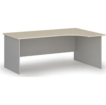 Psací stůl B2B Partner Rohový kancelářský psací stůl PRIMO GRAY, 180x120 cm, pravý, šedá/bříza