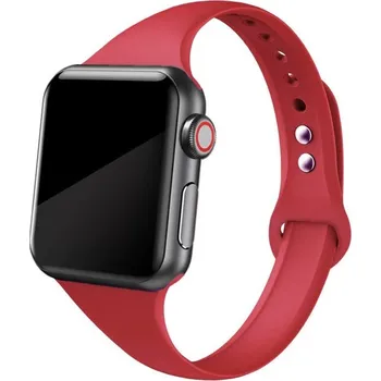 MůjMiBand.cz Slim silikonový řemínek pro Apple Watch 38mm/40mm/41mm/42mm Barva: červená