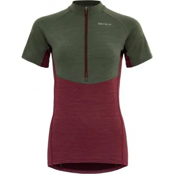 Triko Devold Standal Merino Tee Zip Neck Wmn Beetroot - M / Beetroot + doprava zdarma