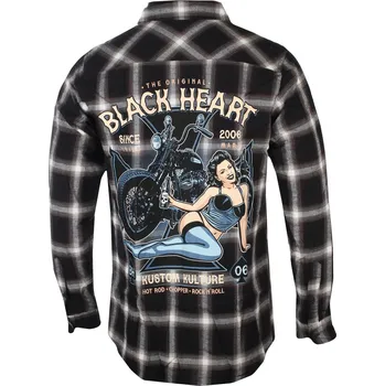 Pánská košile košile pánská BLACK HEART - AVA - BLACK - XXL