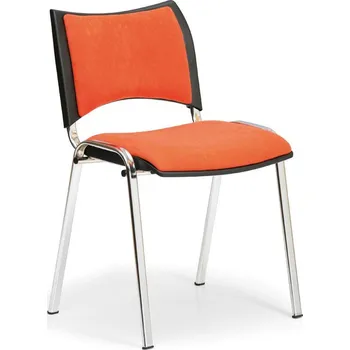 Jednací židle B2B Partner Konferenční židle SMART, chromované nohy, bez područek, oranžová