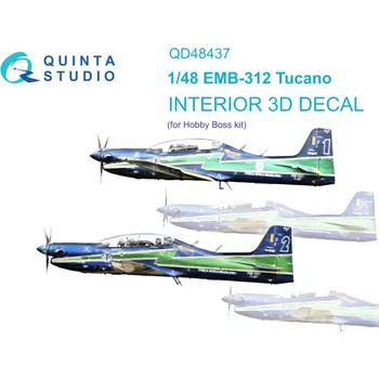 Plastikový model Quinta studio 1/48 EMB-312 Tucano 3D-Prin.&col.Interior (HOBBYB)