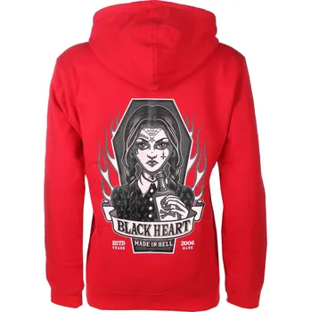 Dámská mikina mikina s kapucí dámské - WEDNESDAY - BLACK HEART - 17563 - S
