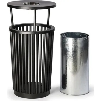 Venkovní odpadkový koš B2B Partner Venkovní odpadkový koš s popelníkem, 24 l, kovový