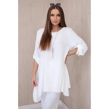 Dámská košile Sada halenky + kalhot s přívěskem ecru UNI