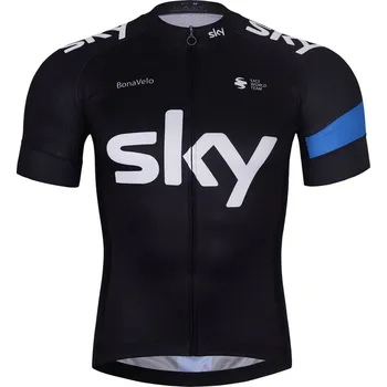 cyklistický dres BONAVELO Cyklistický dres s krátkým rukávem - SKY - černá