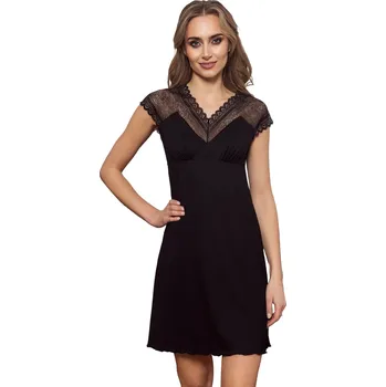 Dámské noční prádlo Noční košile Margaret plus - ELDAR černá 3XL