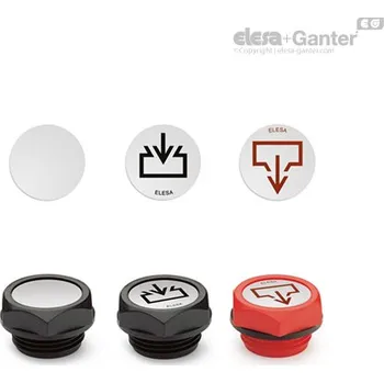 Štítky se značkami a symboly Prvky pro hydraulické systémy MH.