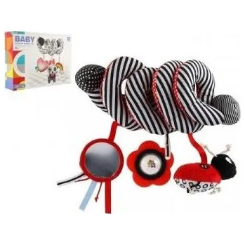 Hračka pro nejmenší Majjam Závěs/Spirála na postýlku plyš s chrastítky v krabici 33x25x8cm 0m+