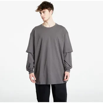 Pánské tričko Tričko Urban Classics Oversized Shaped Double Layer LS Tee Grey XL